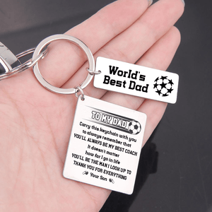 Calendar Keychain - Soccer - From Son - To My Dad - You'll Will Be The Man I Look Up To - Gkr18008