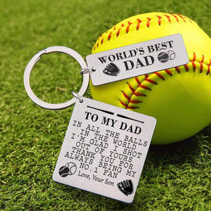 Calendar Keychain - Softball - To My Dad - From Son - Thank You For Always Being My No.1 Fan- Gkr18013
