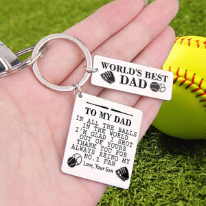 Calendar Keychain - Softball - To My Dad - From Son - Thank You For Always Being My No.1 Fan- Gkr18013