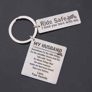 Calendar Keychain - Super Bike- It's the shoulder kisses and the "ride safe" texts - Biker - Ride Safely Handsome - Gkr26016