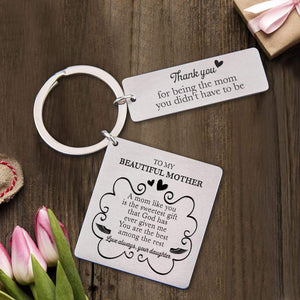 Calendar Keychain - To My Beautiful Mom - From Daughter - Thank You For Being My Mom - Gkr19015