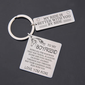 Calendar Keychain - To My Boyfriend - My Ride Is Better With You By Side - Gkr12003