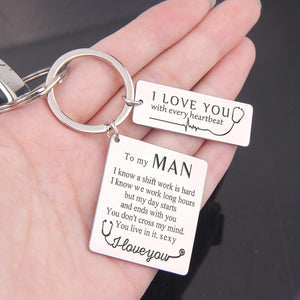 Calendar Keychain - To My Man - I Know We Work Long Hours - Gkr26022