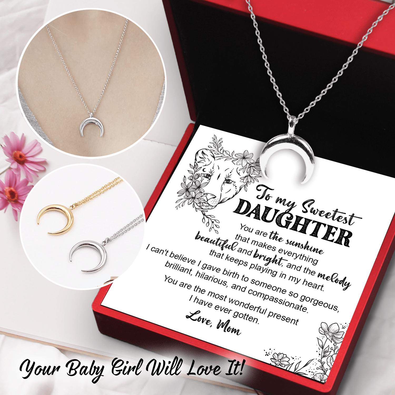 Day you were hot sale born moon necklace