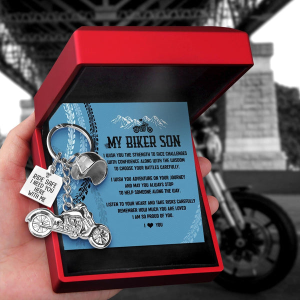 Wrapsify Classic Bike Keychain - to My Son from Mom - You Will Always Be My Little Boy - Gkt16013