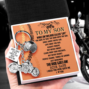 Classic Bike Keychain - Biker - To My Biker Son - I Love You - Gkt16025