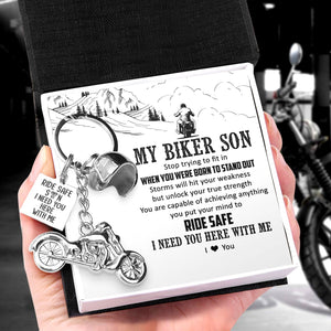 Classic Bike Keychain - Biker - To My Biker Son - I Love You - Gkt16029