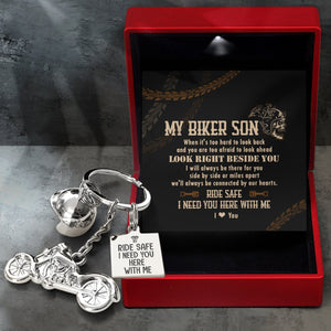 Classic Bike Keychain - Biker - To My Biker Son - You Are Capable Of Achieving Anything You Put Your Mind To - Gkt16035
