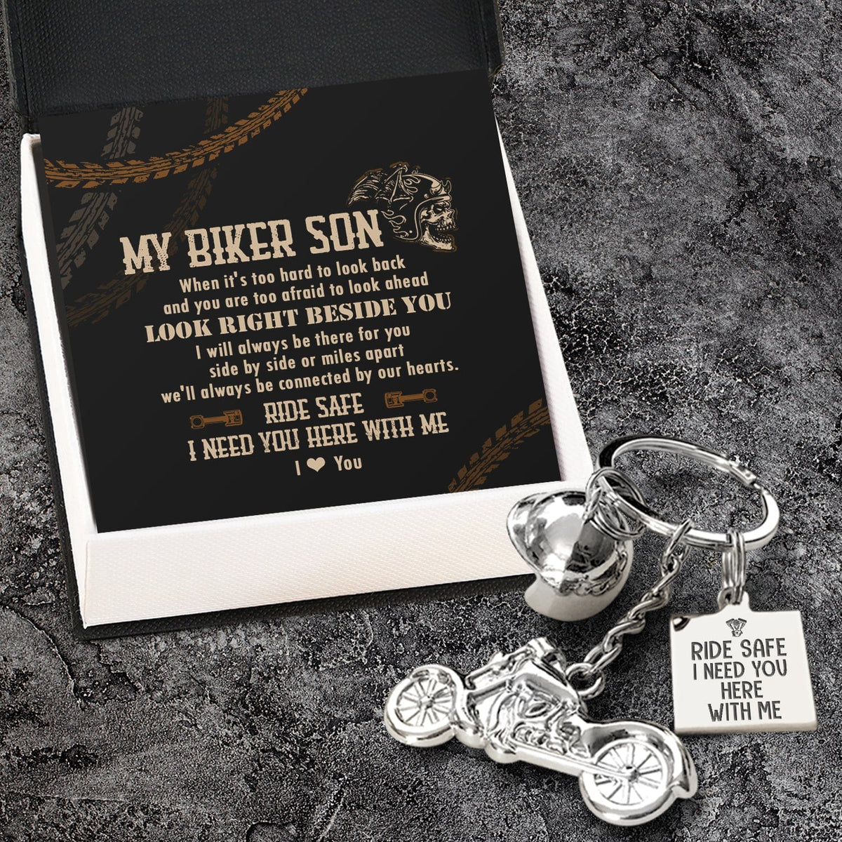 Motorcycle Quotes Keychains Classic Bike Keychain - Biker - To My Biker Son - You Are Capable Of A ...