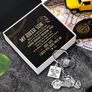 Classic Bike Keychain - Biker - To My Biker Son - You Are Capable Of Achieving Anything You Put Your Mind To - Gkt16035