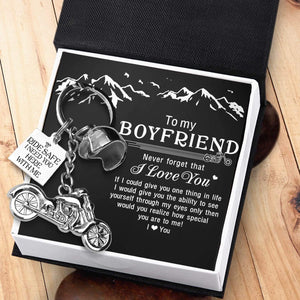 Classic Bike Keychain - To My Boyfriend - Ride Safe I Need You Here With Me - Gkt12001