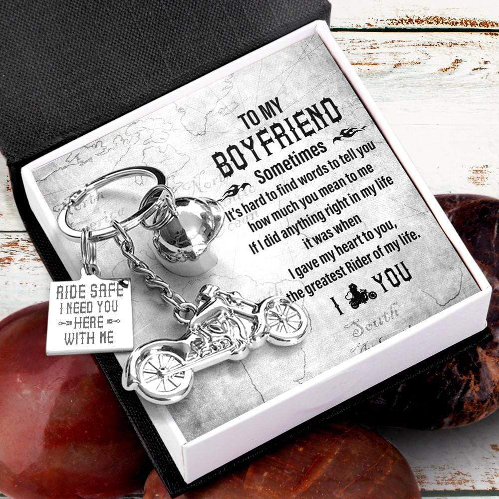 Classic Bike Keychain - To My Boyfriend - Ride Safe I Need You Here With Me - Gkt12010