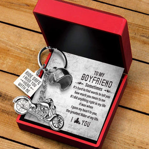 Classic Bike Keychain - To My Boyfriend - Ride Safe I Need You Here With Me - Gkt12010