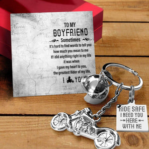 Classic Bike Keychain - To My Boyfriend - Ride Safe I Need You Here With Me - Gkt12010
