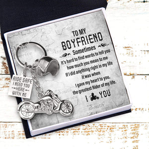 Classic Bike Keychain - To My Boyfriend - Ride Safe I Need You Here With Me - Gkt12010