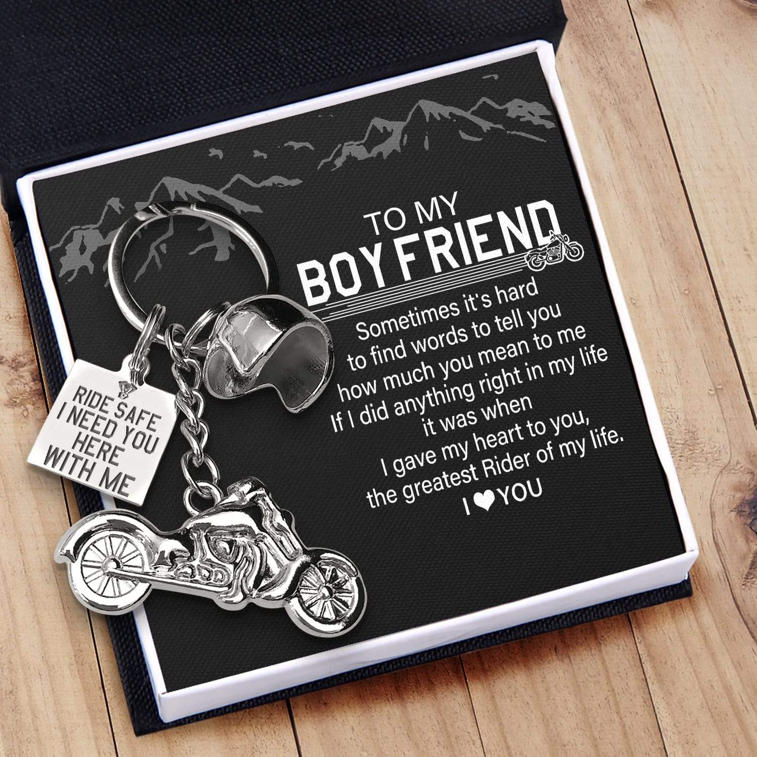 Classic Bike Keychain - To My Boyfriend - The Greatest Rider Of My Life - Gkt12003