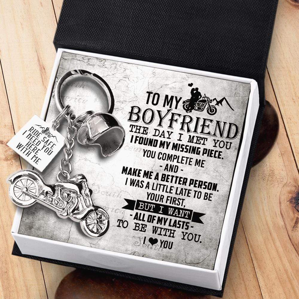 Classic Bike Keychain - To My Boyfriend - You Complete Me And Make Me A Better Person - Gkt12008