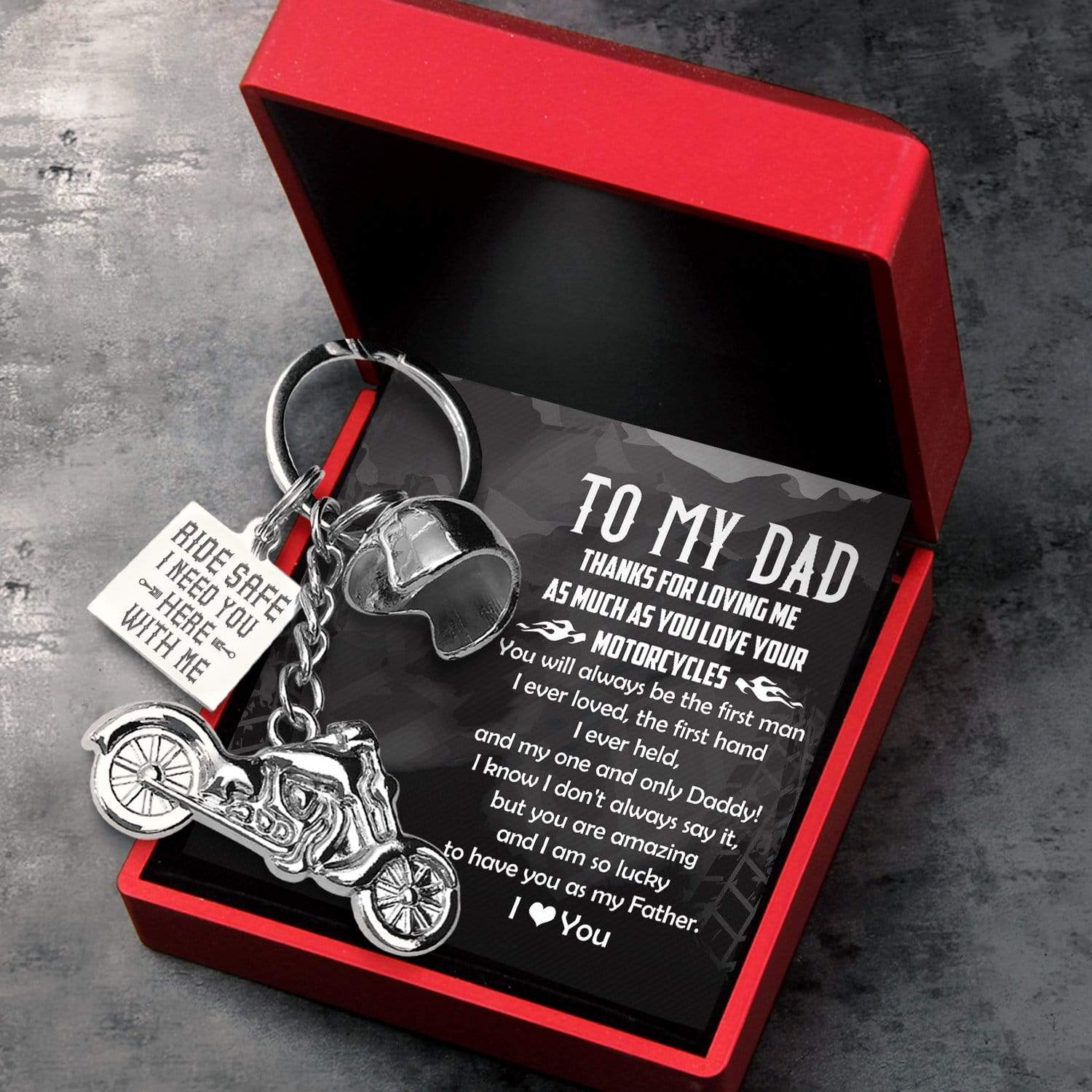 Classic Bike Keychain - To My Dad - My One And Only Daddy - Gkt18013