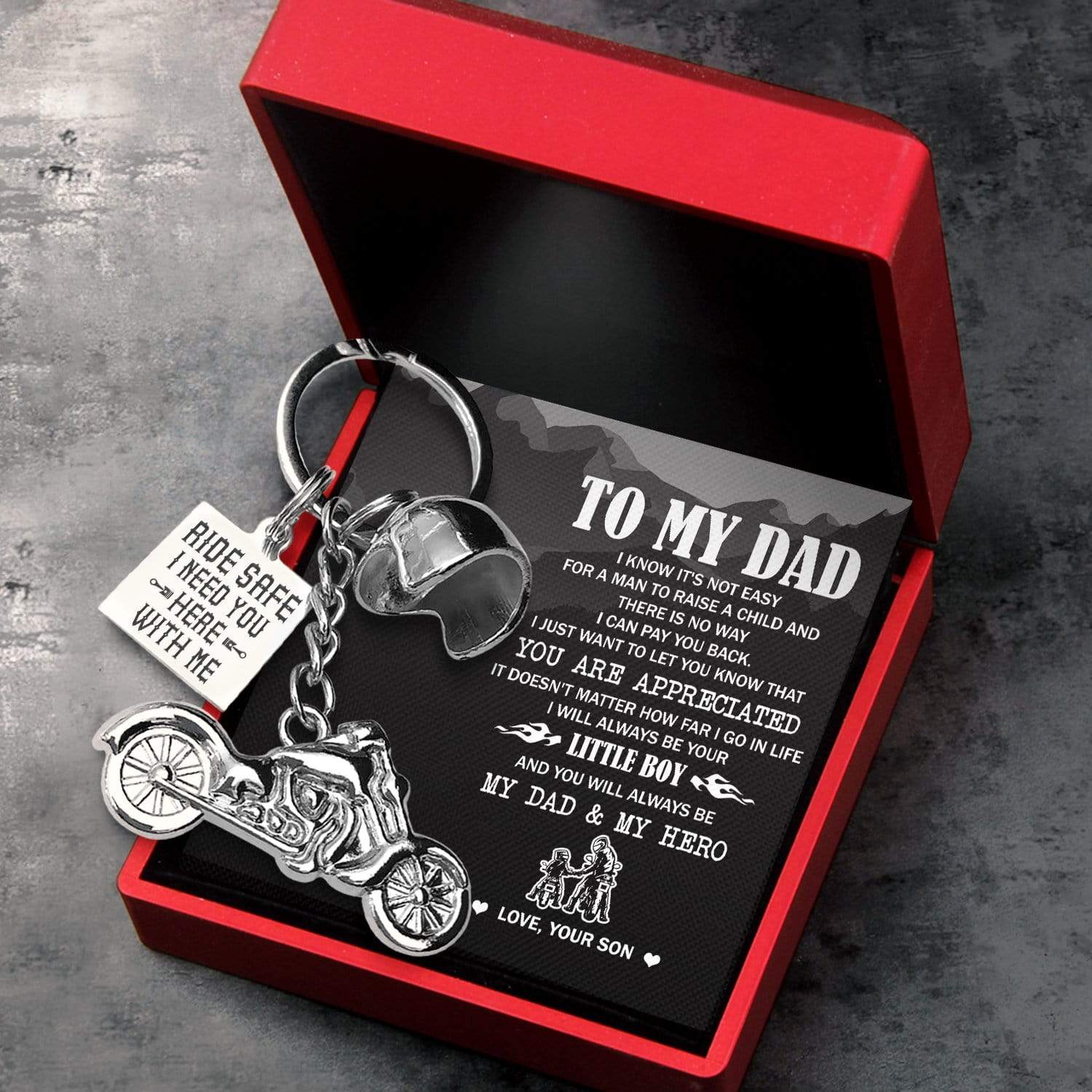 Motorcycle Keychain - To My Son - From Mom - You Will Always Be My Lit -  Wrapsify