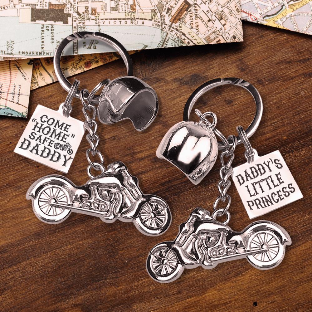 Classic Bike Keychain - To My Daddy - COME "HOME" SAFE DADDY - Gkt18010