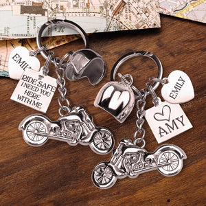 Classic Bike Keychain - To My Daddy - Ride Safe I Need You Here With Me - Gkt18001