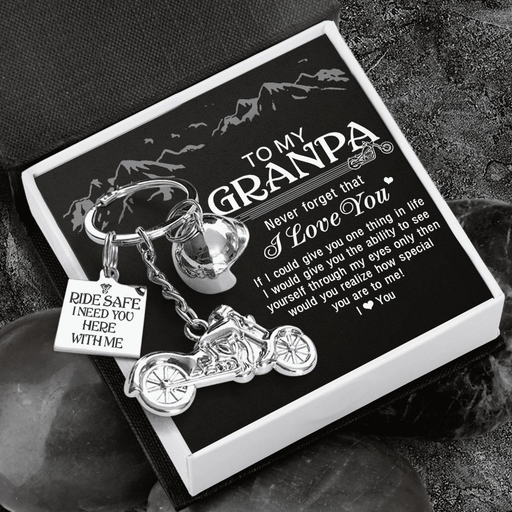 Classic Bike Keychain - To My Grandpa - Never Forget That I Love You - Gkt20007