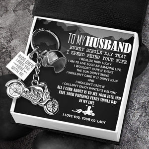 Classic Bike Keychain - To My Husband - I Need You Here With Me - Gkt14012