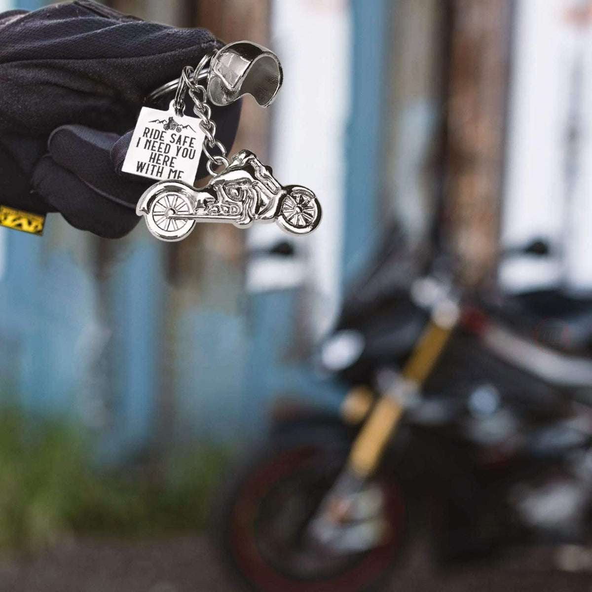 Classic Bike Keychain - To My Husband - I Need You Here With Me - Gkt14012