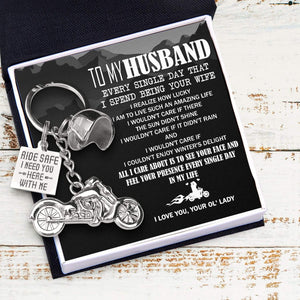 Classic Bike Keychain - To My Husband - I Need You Here With Me - Gkt14012