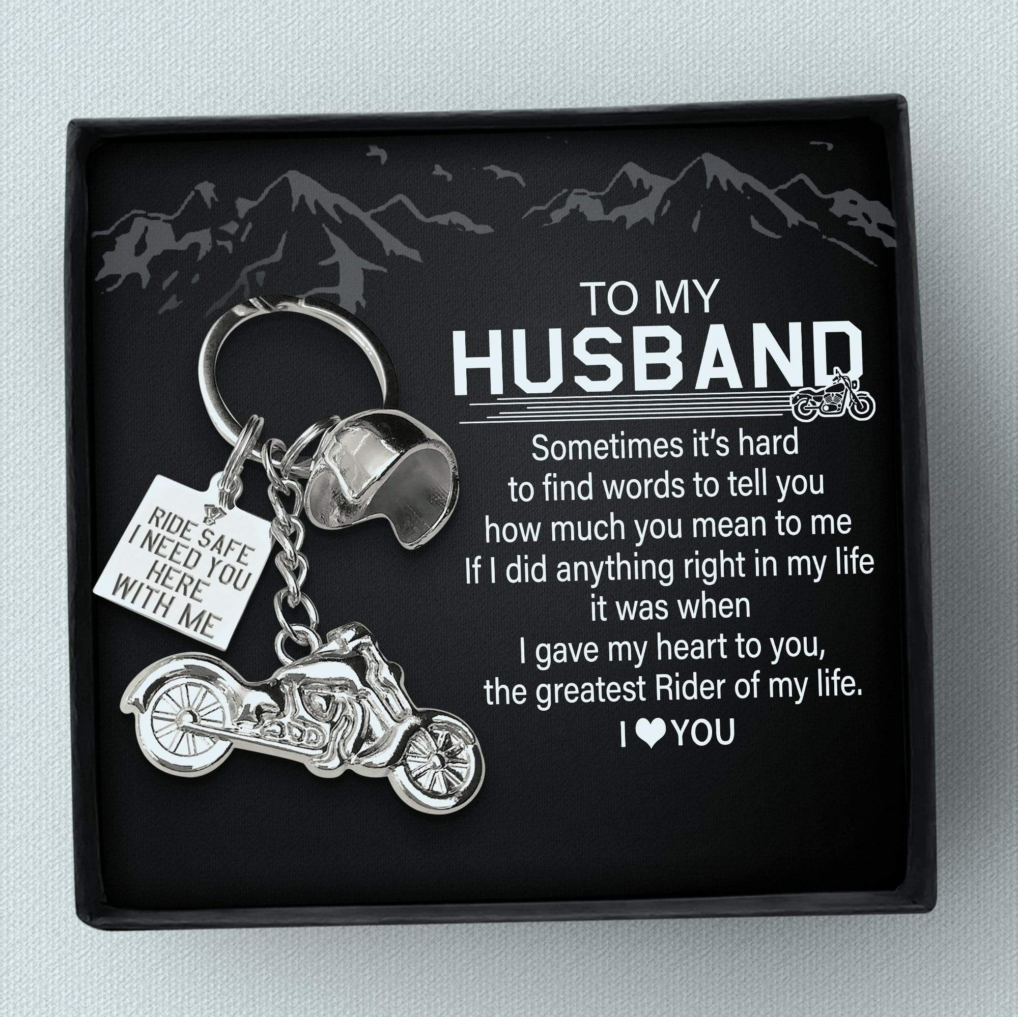 Classic Bike Keychain - To My Husband - The Greatest Rider Of My Life - Gkt14003