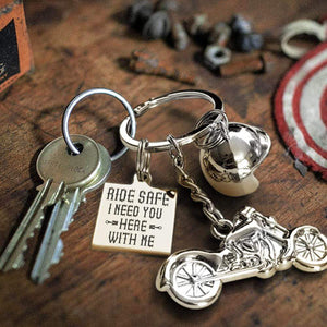 Classic Bike Keychain - To My Love - Ride Safe I Need You Here With Me - Gkt12011