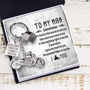 Classic Bike Keychain - To My Man - I Love You - Gkt26016