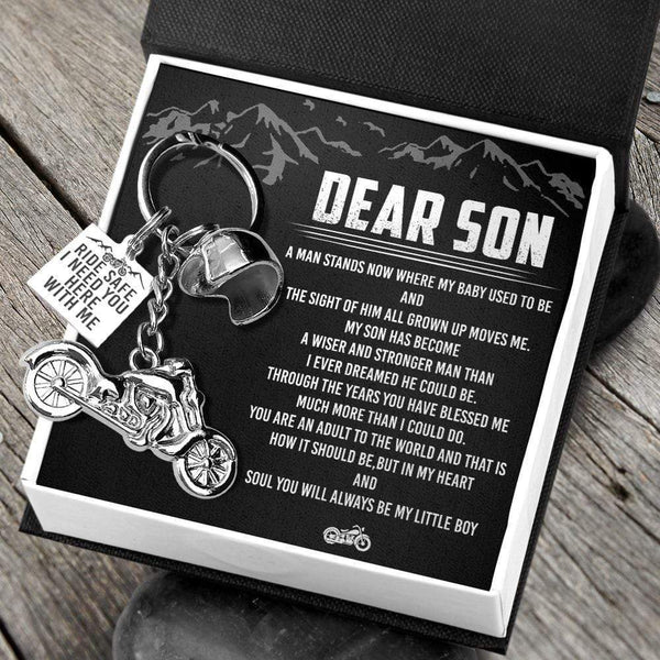 Motorcycle Keychain - To My Son - From Mom - You Will Always Be My Lit -  Wrapsify