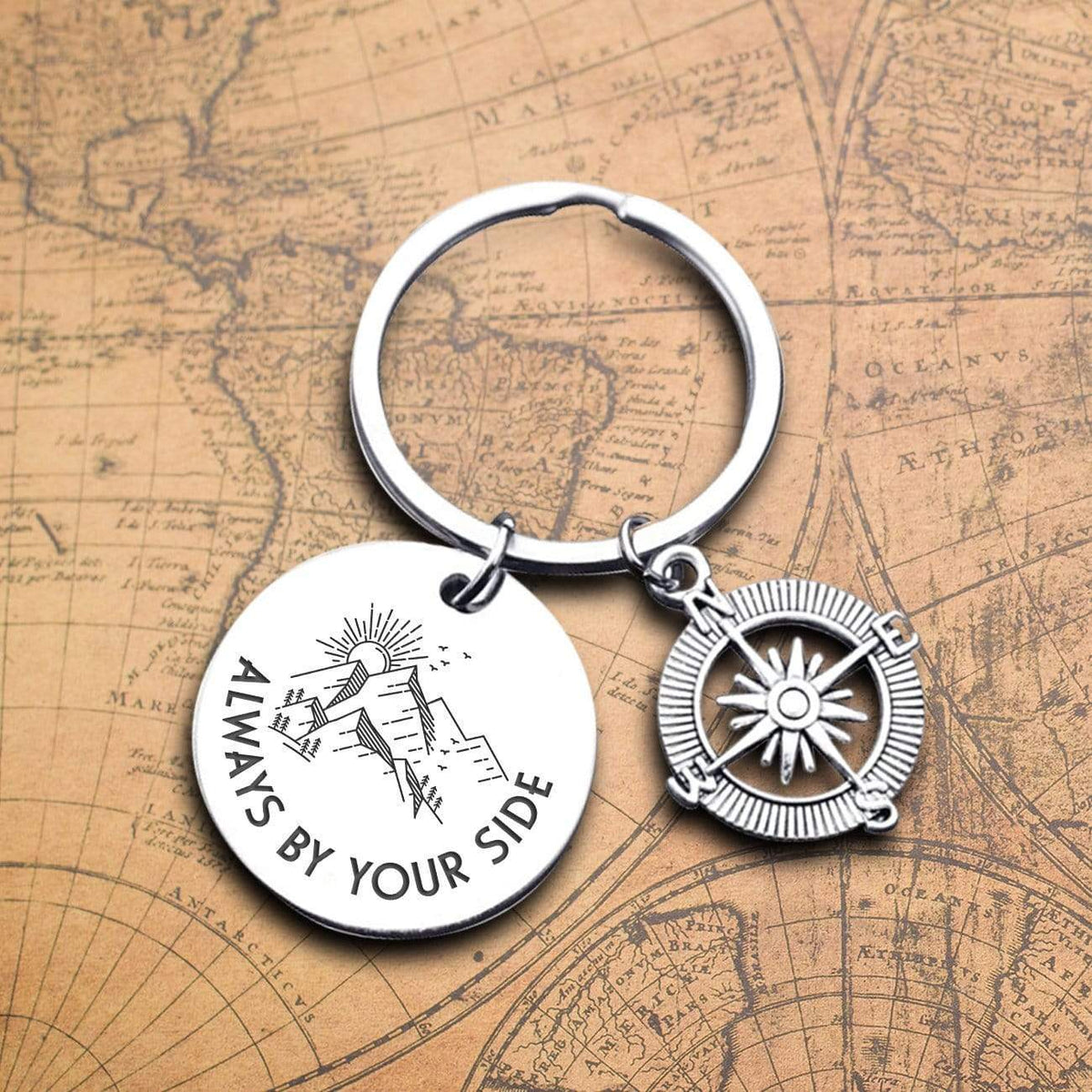 Compass Keychain - Family - To My Daughter - I Pray You'll Always Be Safe - Gkw17002