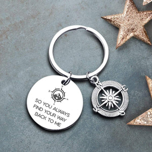 Compass Keychain - Family - To My Daughter - I Will Always Be Here For You - Gkw17005