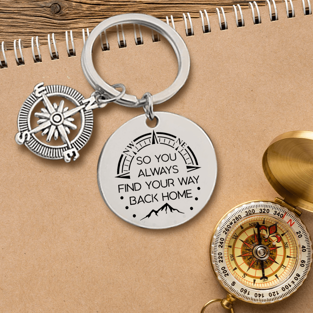 Compass Keychain - Hiking - To My Daughter - Love You For The Rest Of Mine - Gkw17006
