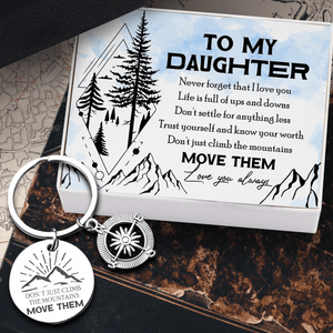 Compass Keychain - Hiking - To My Daughter - Never Forget That I Love You - Gkw17007