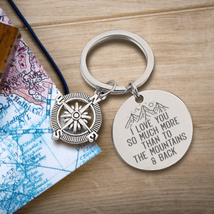 Compass Keychain - Hiking - To My Man - Everyday Is A Thrill With You - Gkw26028