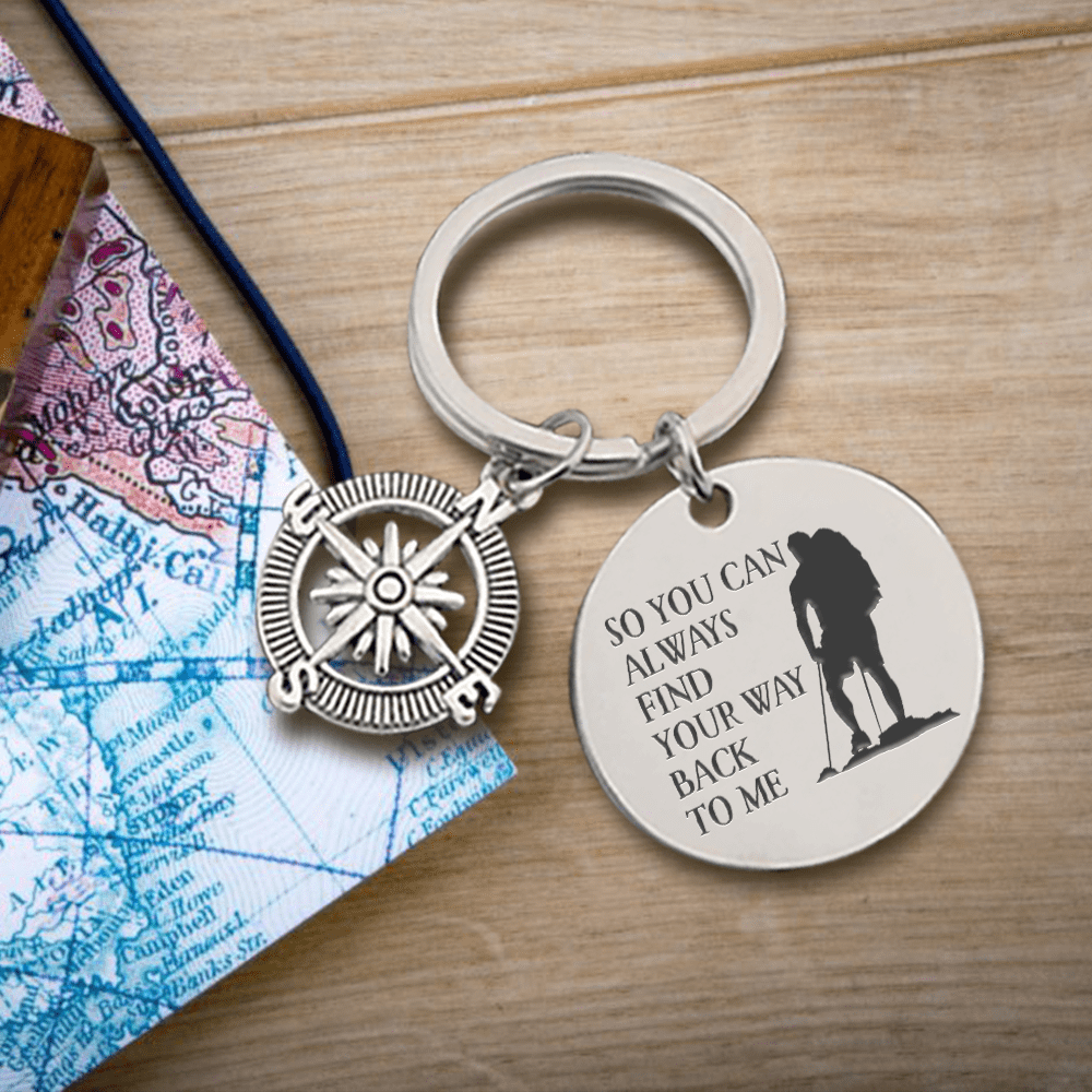 Personalized 2025 compass keychain