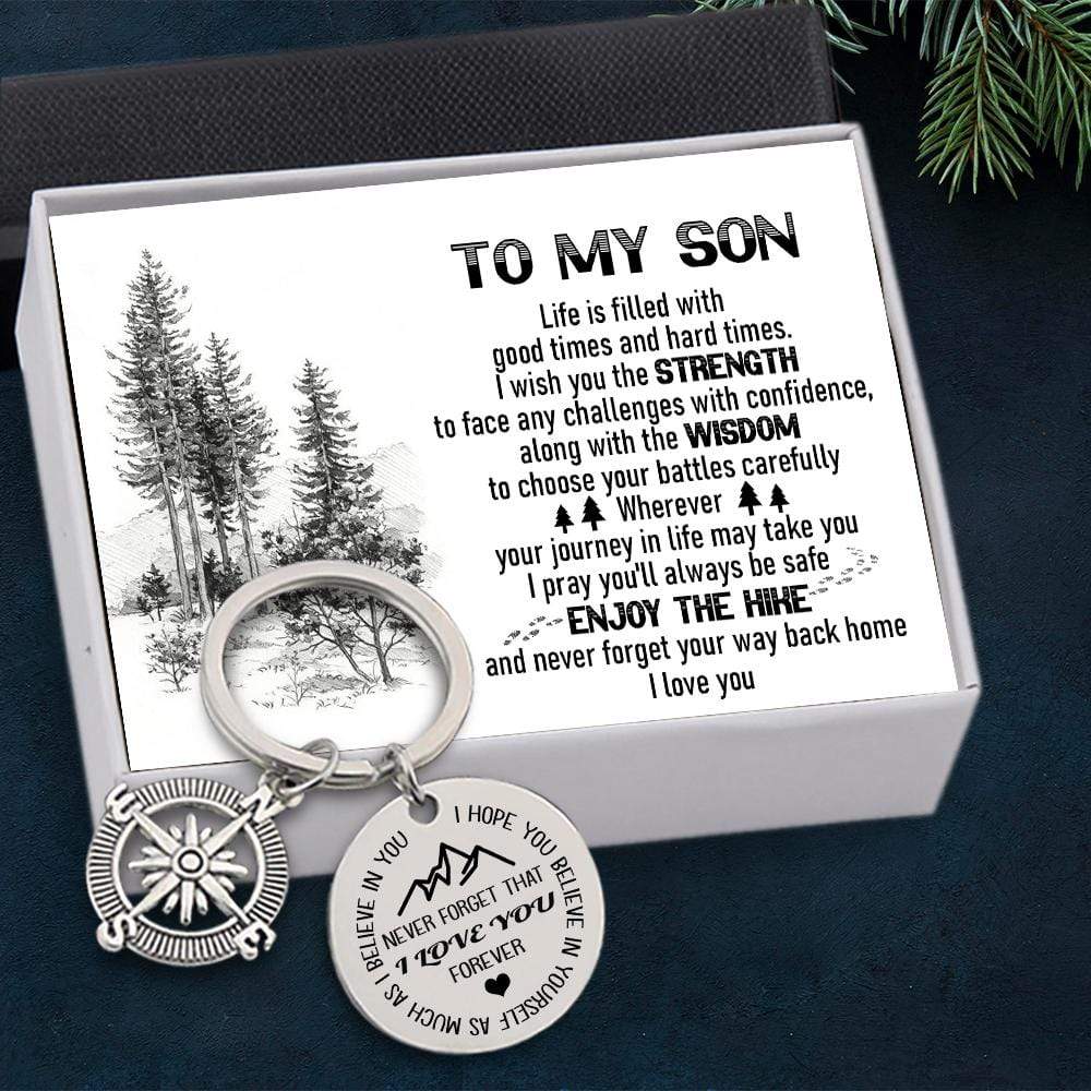 Compass Keychain - Hiking - To My Son - Enjoy The Hike - Gkw16004