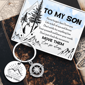 Compass Keychain - Hiking - To My Son - Never Forget That I Love You - Gkw16012