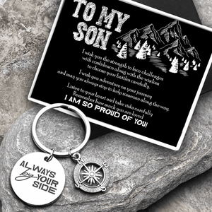 Compass Keychain - Hiking - To My Son - Remember How Much You Are Loved - Gkw16017