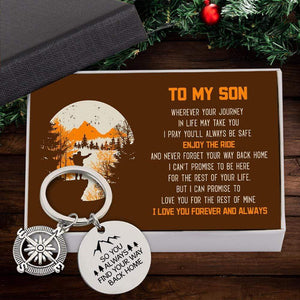 Compass Keychain - Hiking - To My Son - So You Always Find Your Way Back Home - Gkw16003