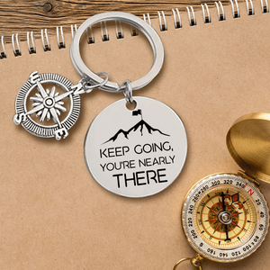 Compass Keychain - Hiking - To My Son - Work Hard, Put In Time And Effort - Gkw16014