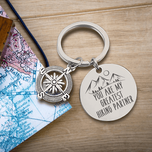 Compass Keychain - Hiking - To My Soulmate - You Are The Brightest Star In My Universe - Gkw13019