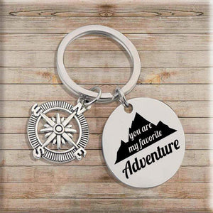 Compass Keychain - To My Man - You Are My Favorite Adventure - Gkw26005