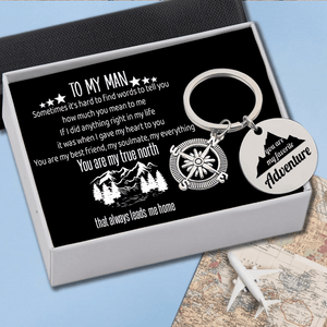 Compass Keychain - To My Man - You Are My Favorite Adventure - Gkw26005