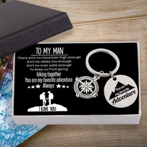 Compass Keychain - To My Man - You Are My Favorite Adventure - Gkw26006