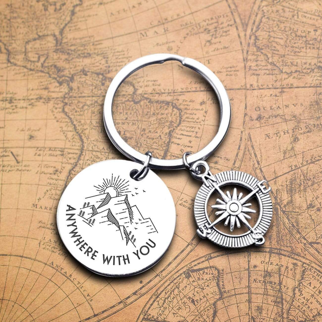 Compass Keychain - Travel - To My Boyfriend - I Love You For - Gkw12002