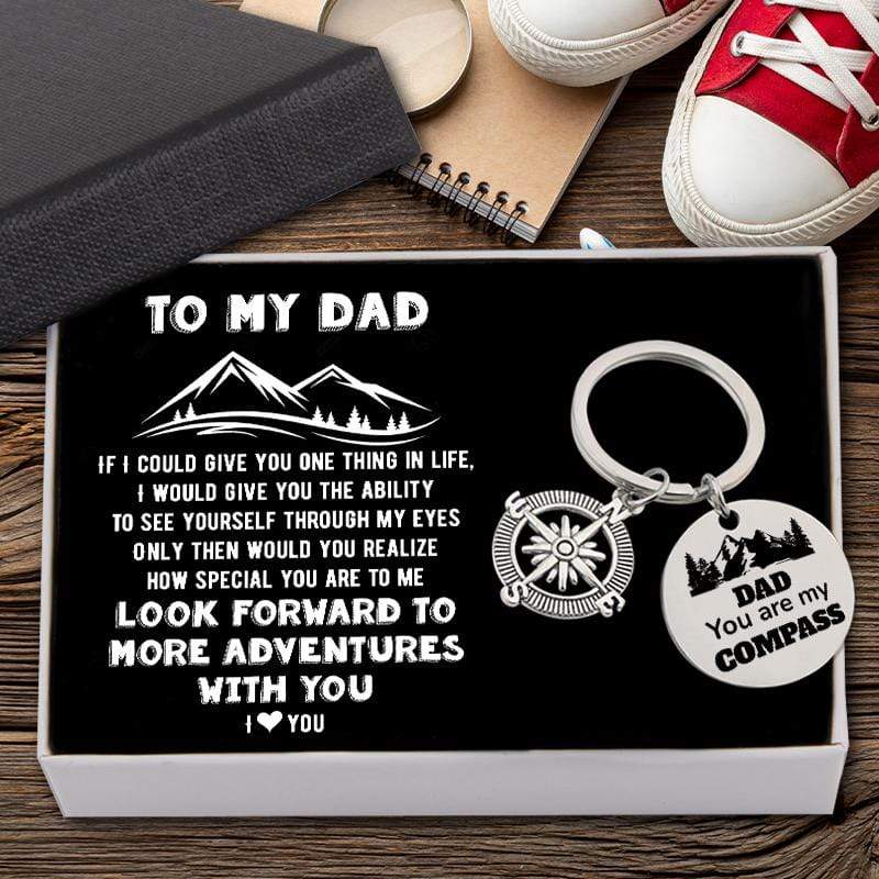 Compass Keychain - Travel - To My Dad - Look Forward To More Adventures With You - Gkw18003